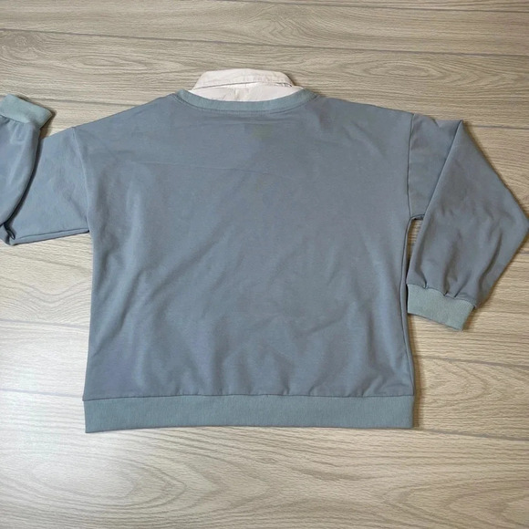 Packitcute Bunny Rabbit Blue White Collared Sweater Women’s size One Size - Picture 11 of 11